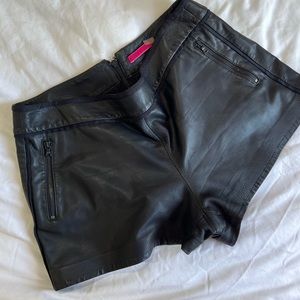 Alice + Olivia leather shorts